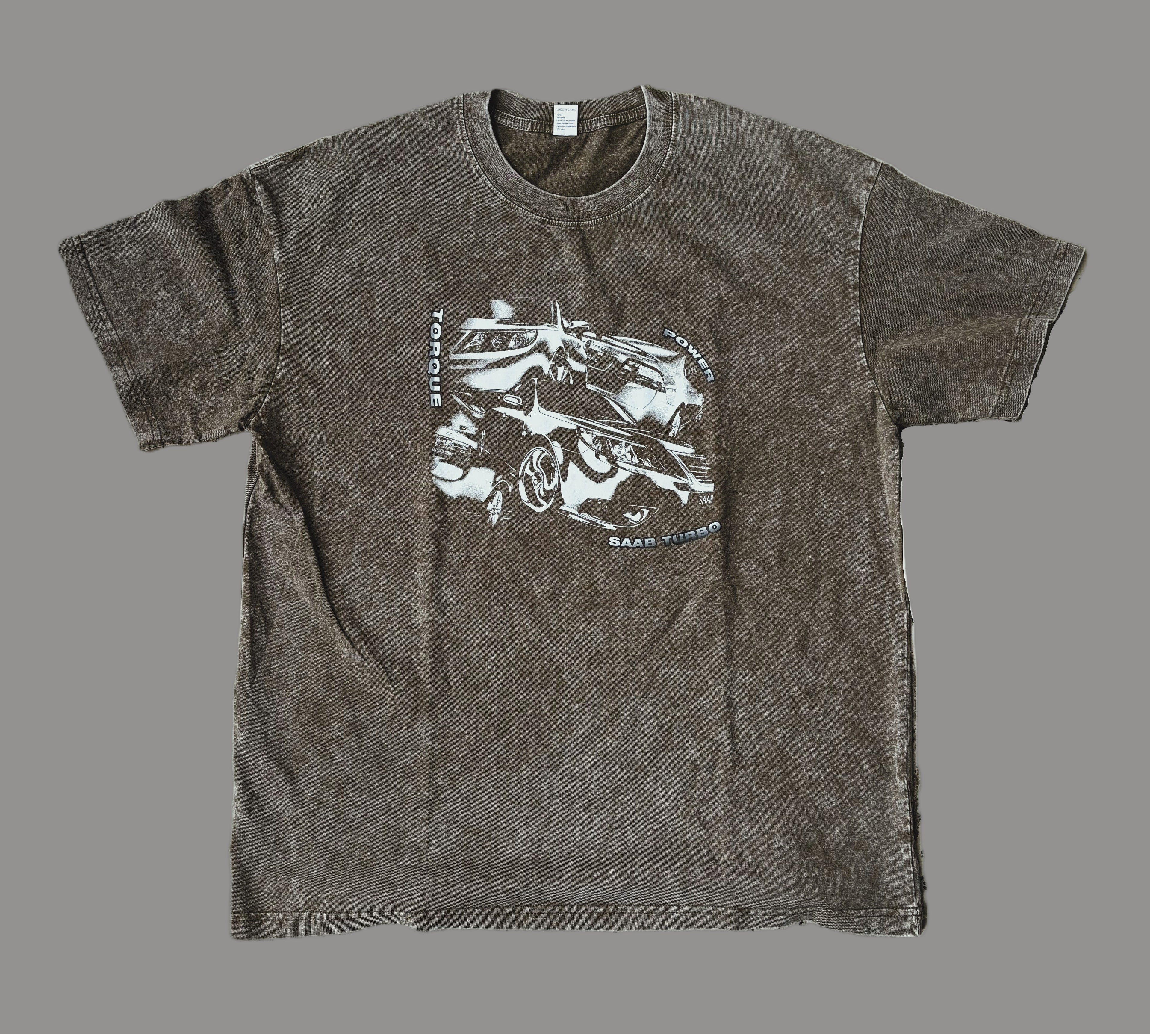 Saab Overboost oversized shirt (washed green)