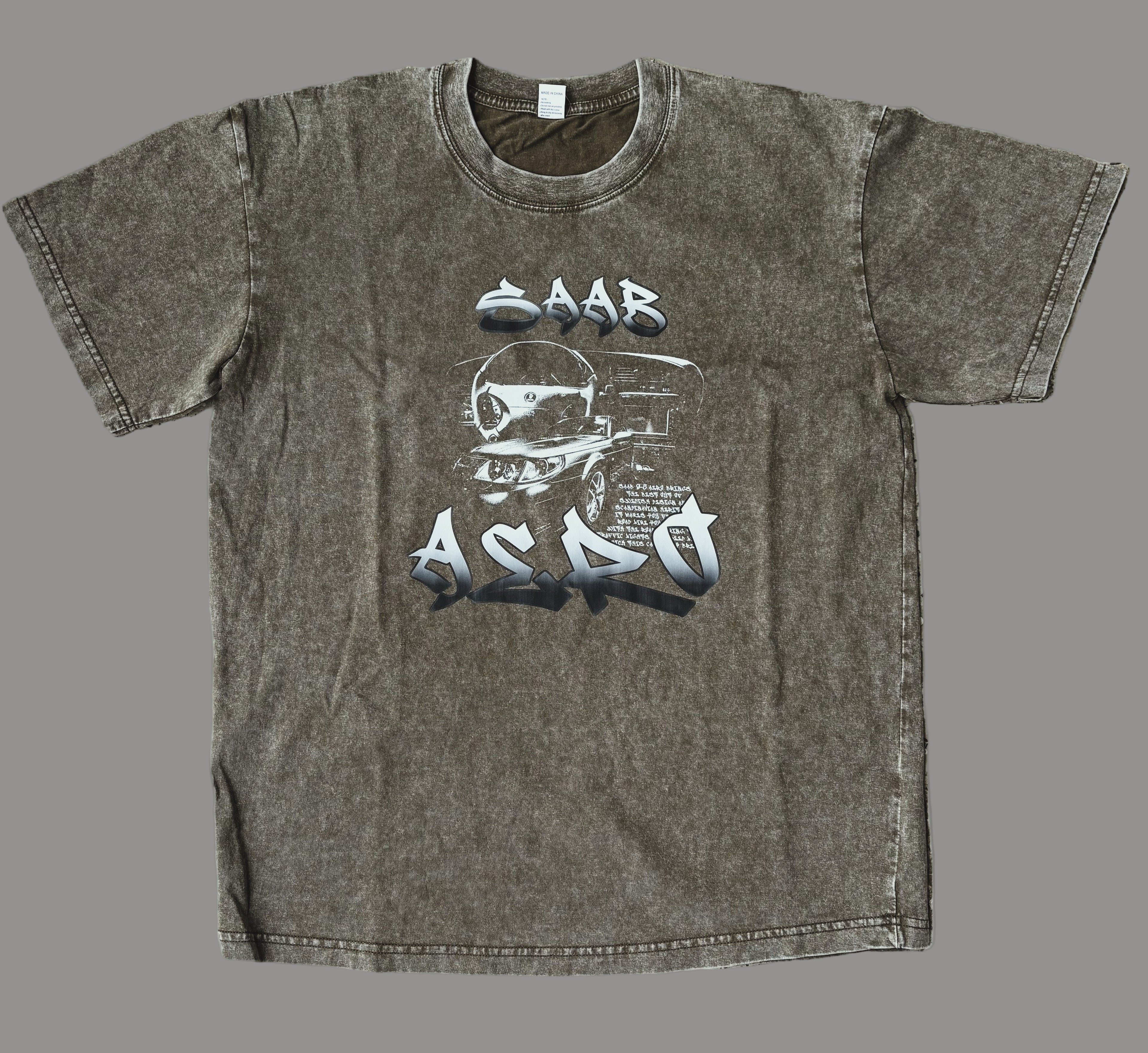 Saab Turbo oversized shirt (washed green)