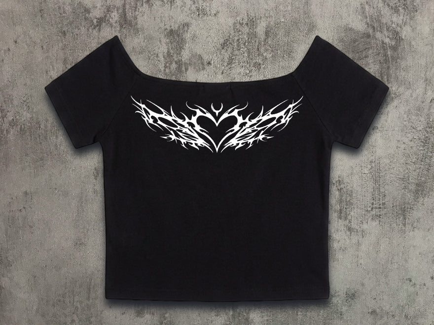 Dissolving love abstract top black (pre-order/coming soon)